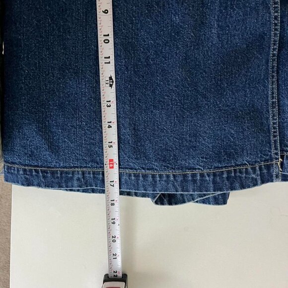 blue denim vintage 90s preppy western high waisted jean mini skort- 29" waist - Picture 7 of 8